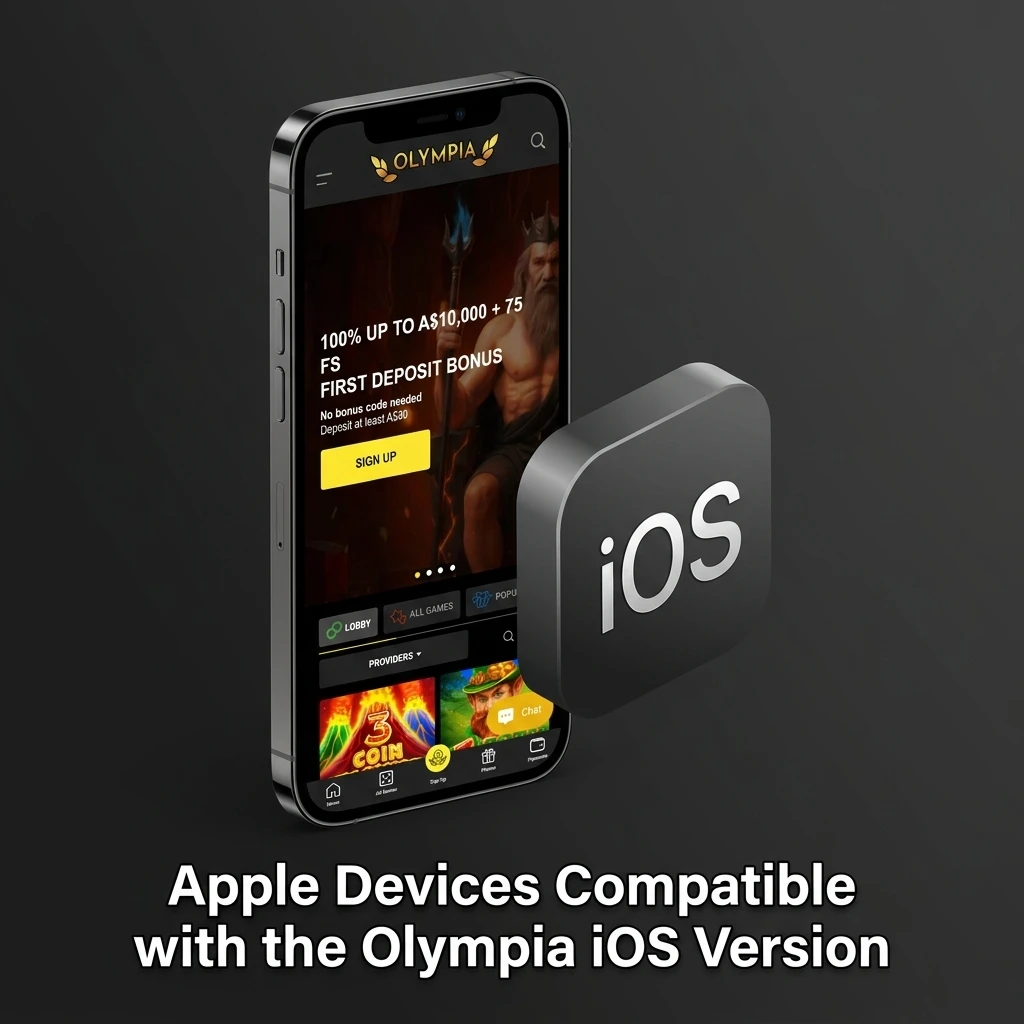 Apple devices compatible with Olympia iOS PWA, including iPhone 16, 15, 14, 13 series, SE 3rd Gen, and iPad models