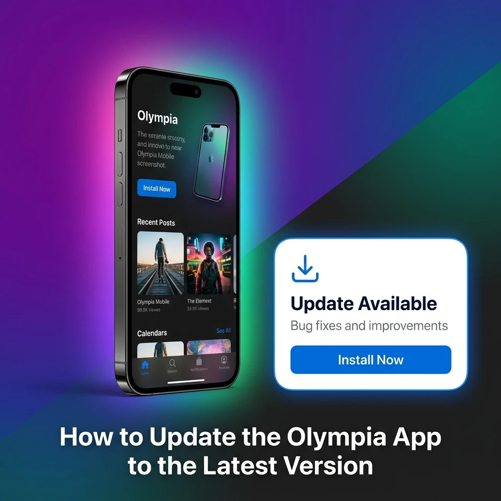 Olympia app updates automatically as a web-based application, no manual update or app store visit required