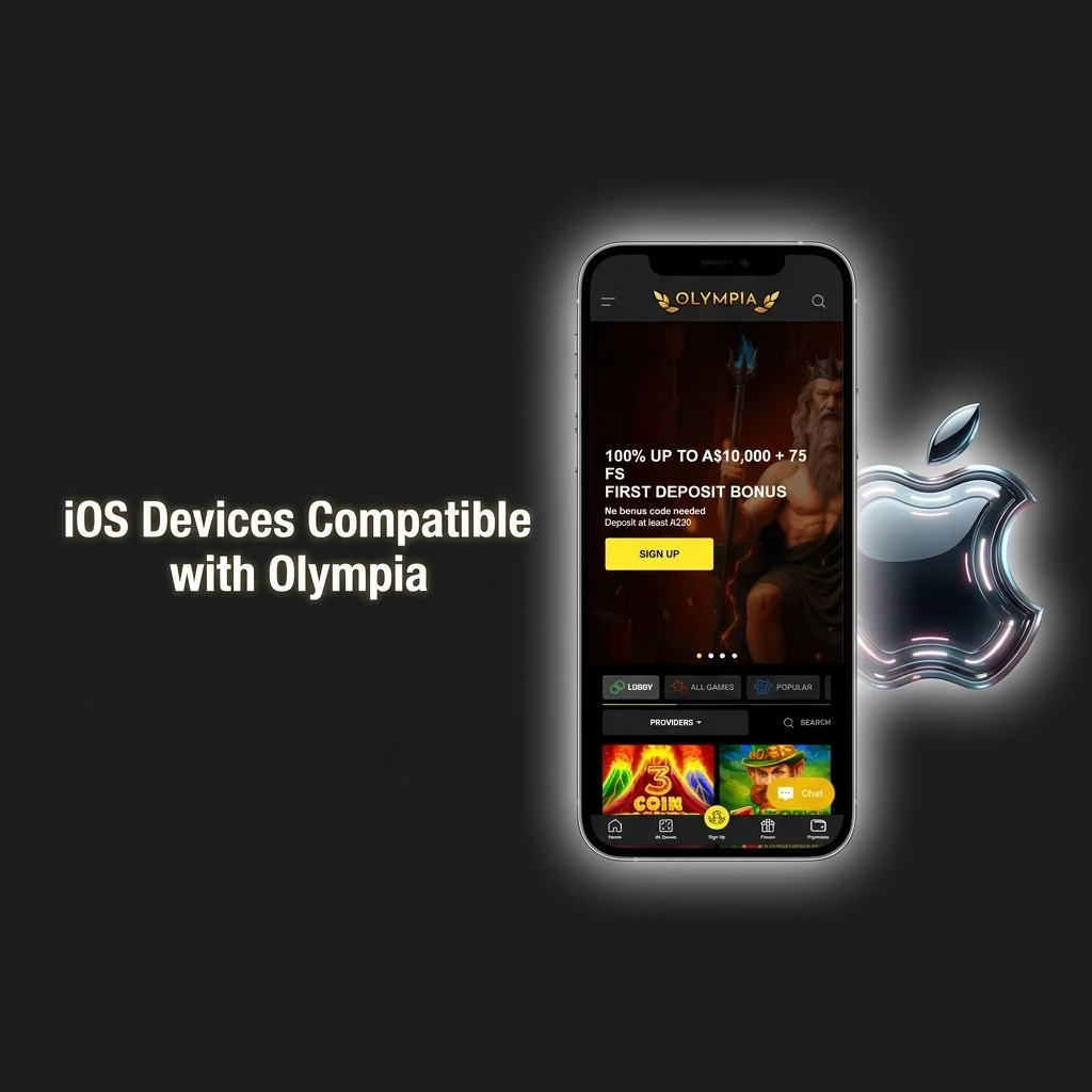 List of iOS devices compatible with Olympia PWA including iPhone 12 to 16, iPad Pro, iPad Air, and iPod Touch