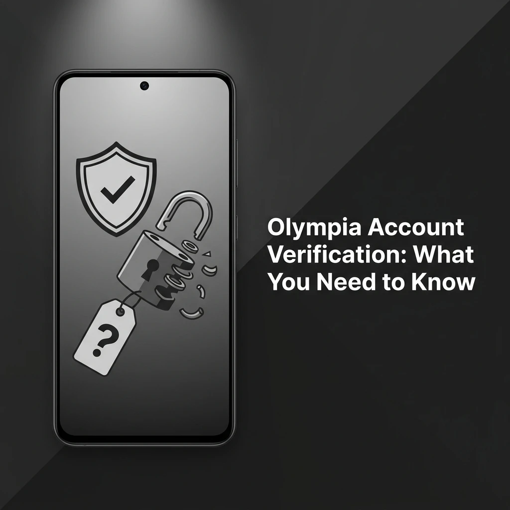 Olympia account verification process showing identity documents, proof of address, and payment method requirements in Australia