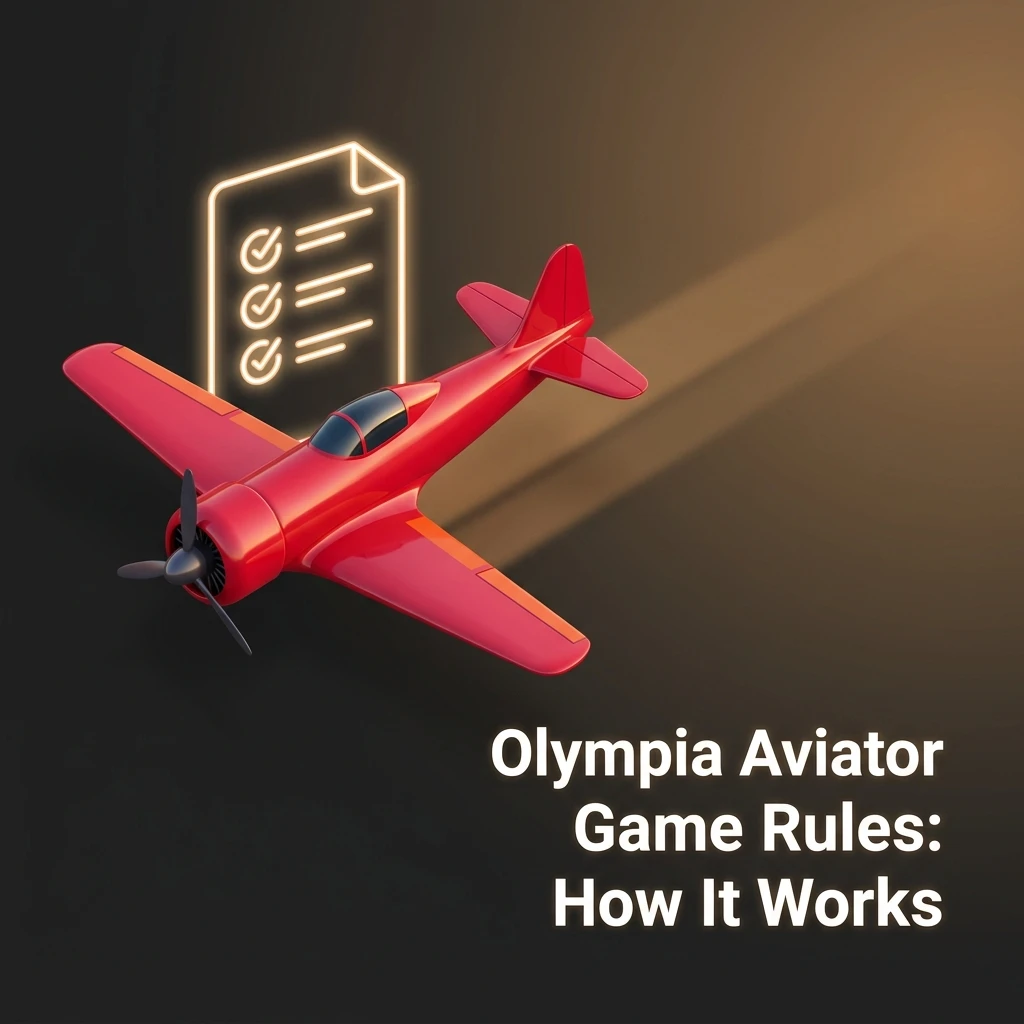 Olympia Aviator crash game rules showing rising multiplier plane mechanic with cash-out controls and betting options