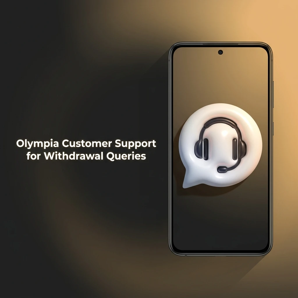 Olympia customer support channels for withdrawal queries including live chat, email support, and FAQ help centre