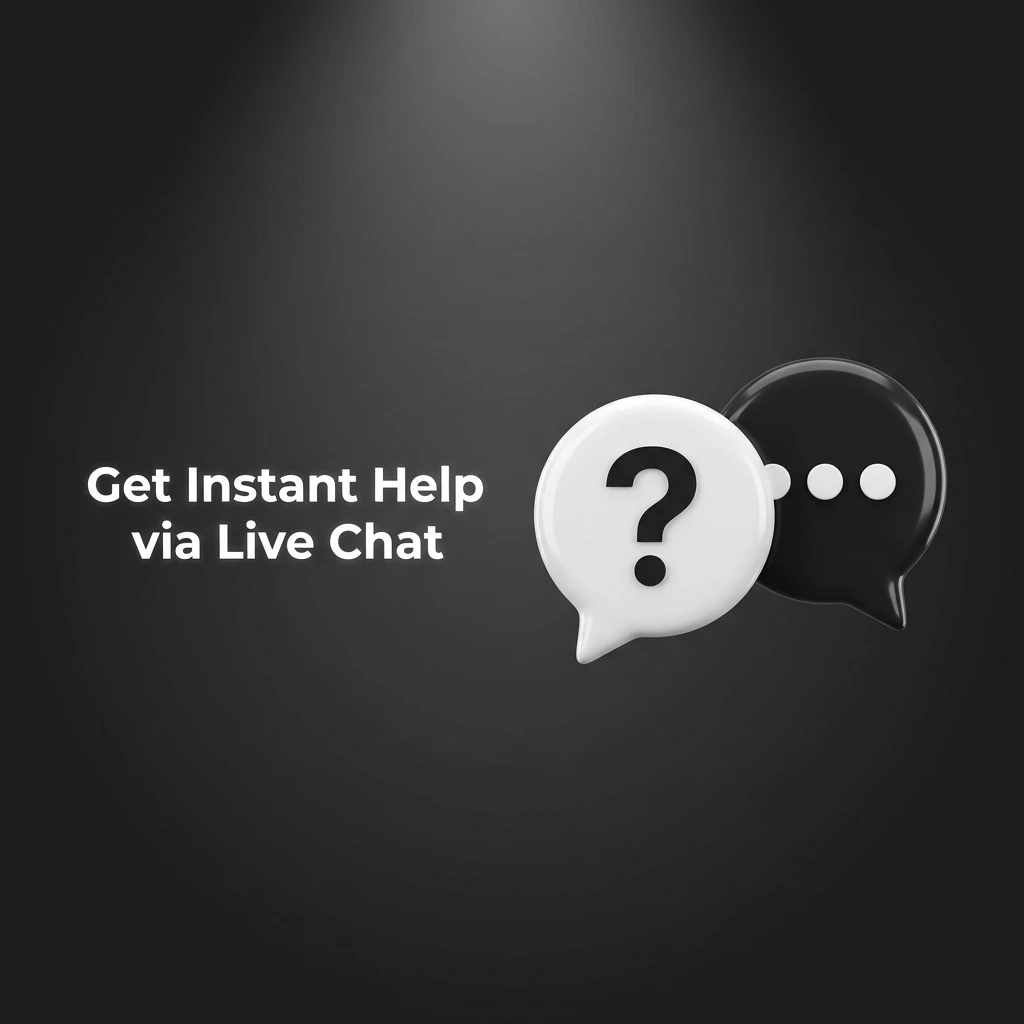 Olympia website live chat support icon connecting Australian players to a real agent within two minutes, 24/7