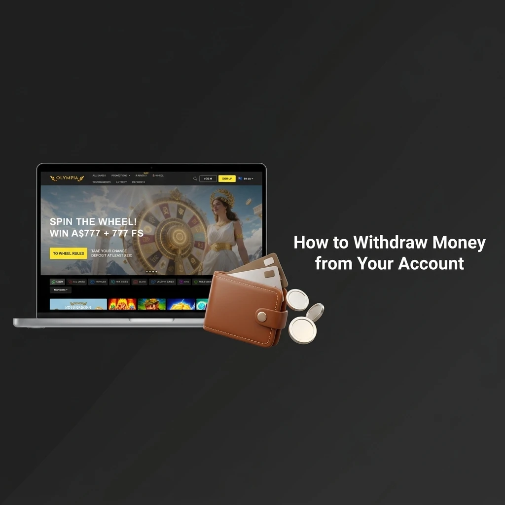 Step-by-step guide on how to withdraw money from your Olympia account via the cashier section