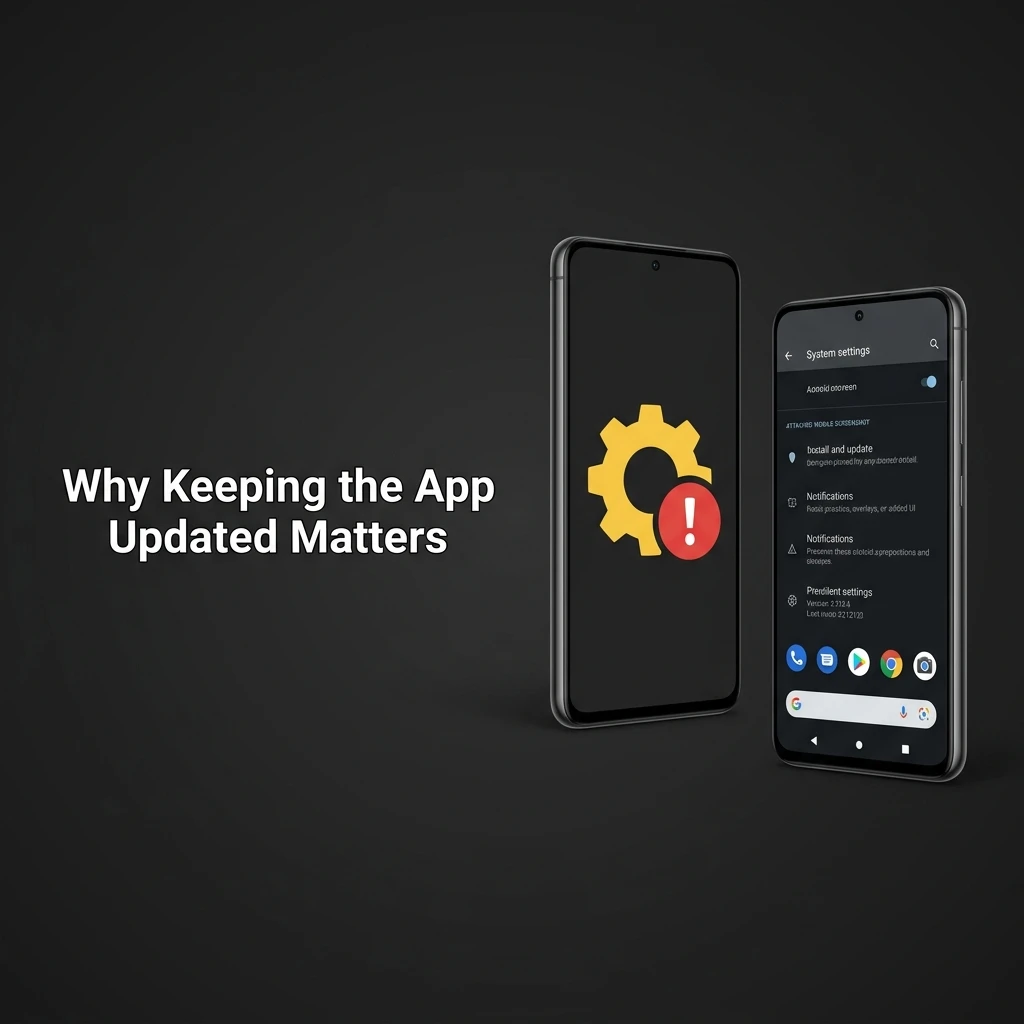Bettor updating a sports betting app on Android to improve security, stability, and access latest features
