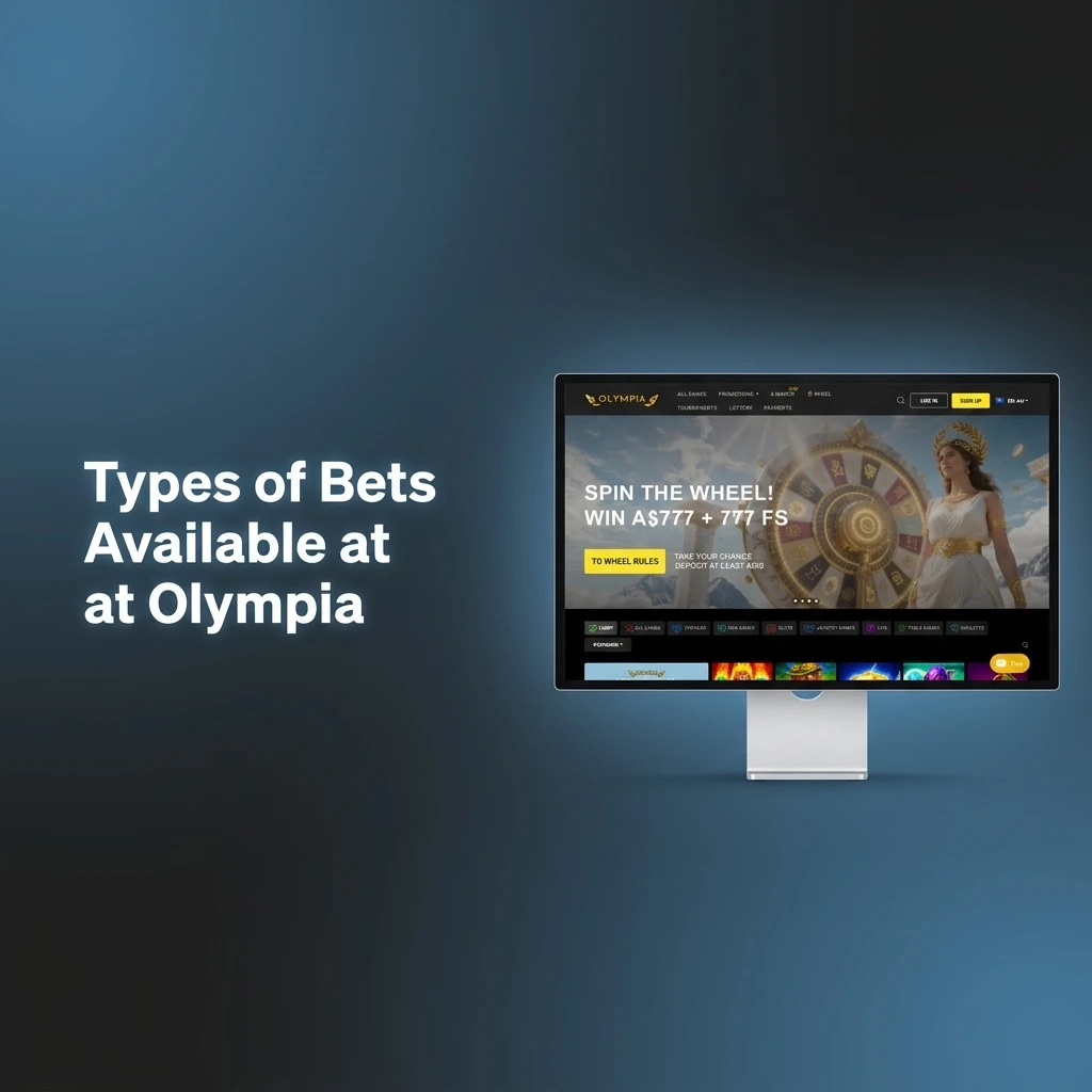Diagram showing single, express accumulator, and system bet types available at Olympia betting platform