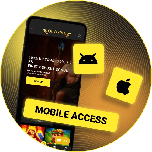 Download the Olympia mobile app for Android and iOS to bet anywhere.