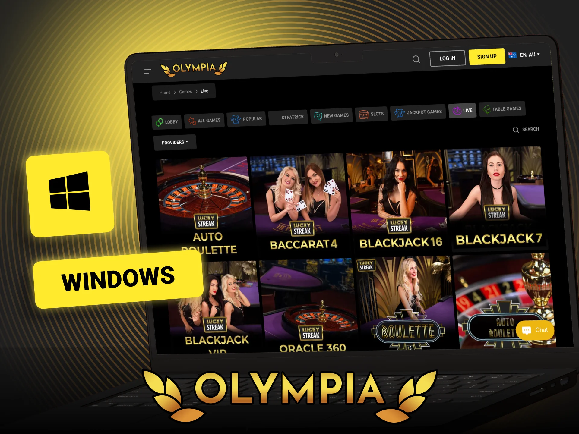 Download the Olympia Windows app for modern and older OS versions.