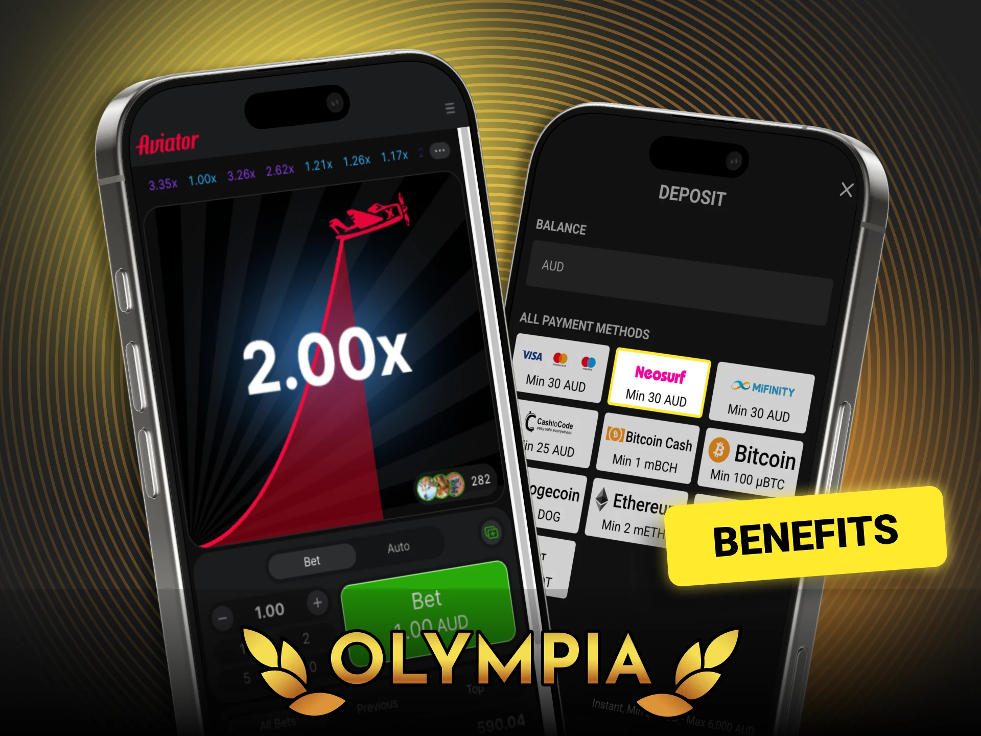 Experience the advantages of Olympia now and enjoy a stronger start with bonus funds.