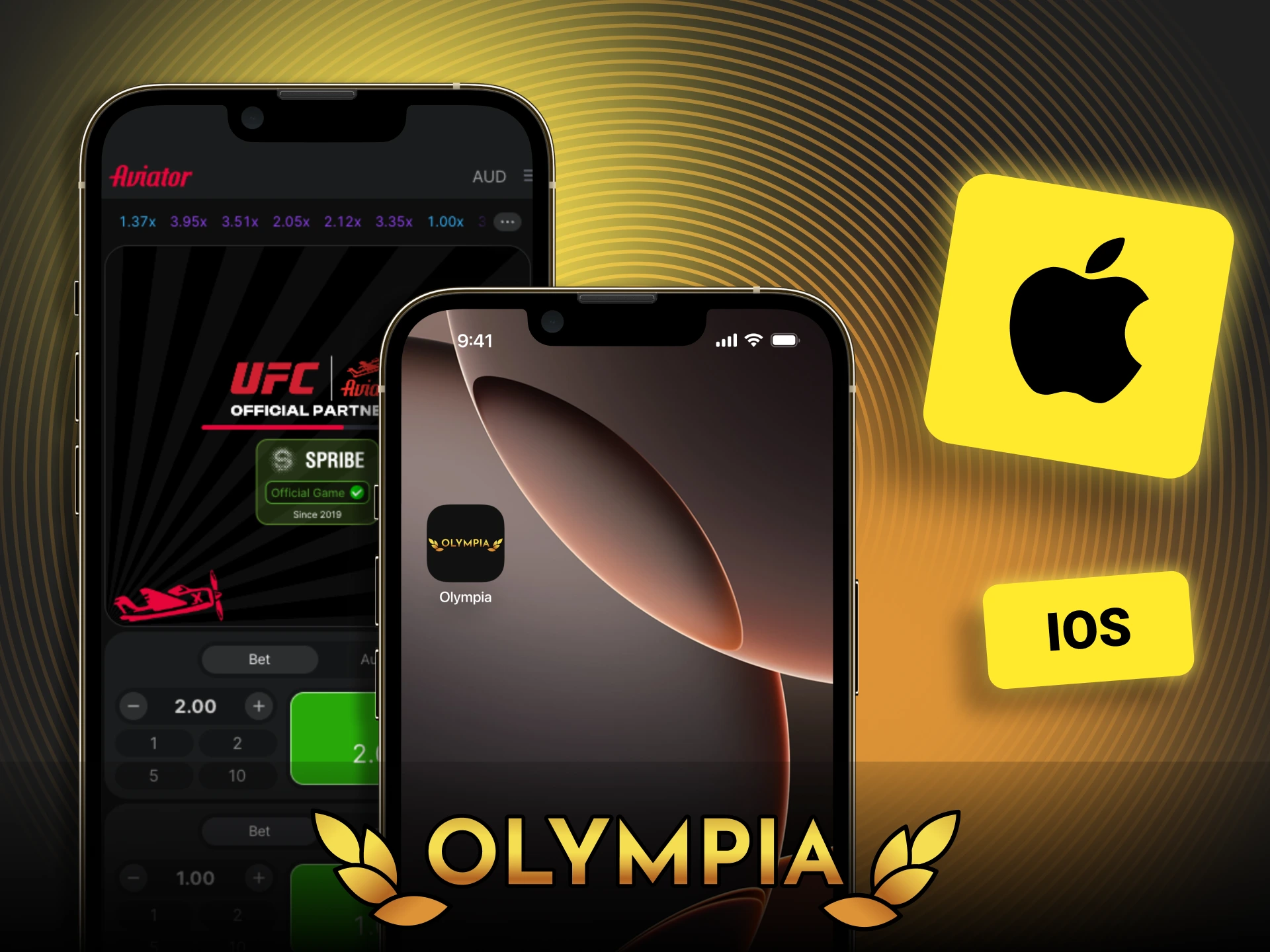 Use Olympia PWA now and enjoy smooth Aviator gameplay on iOS.