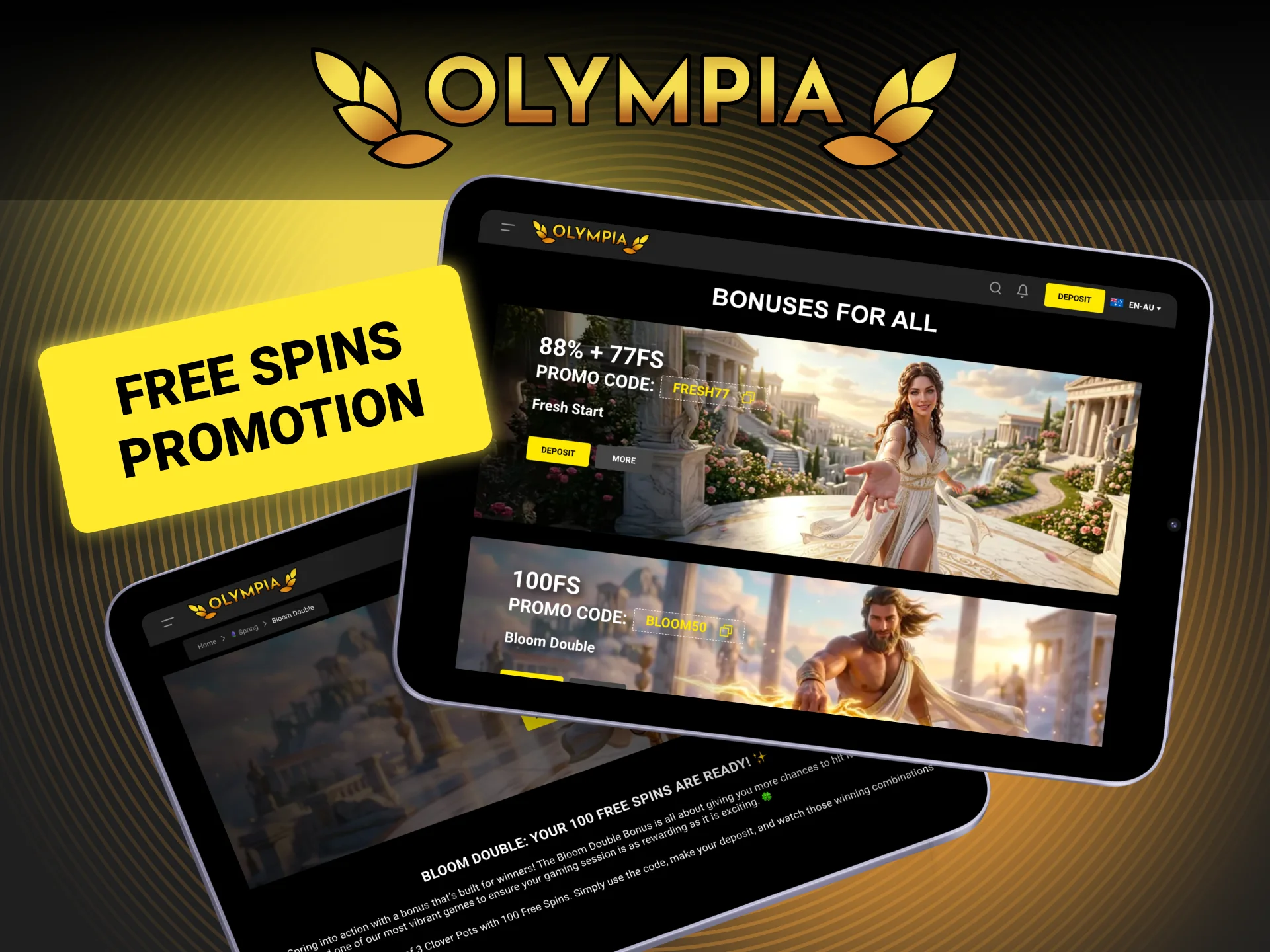 Activate Olympia free spins now and boost your gameplay with extra spins.