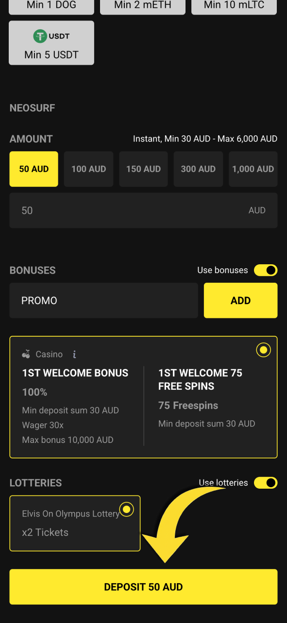 Activate your Olympia bonus now and enjoy instant rewards after your deposit.