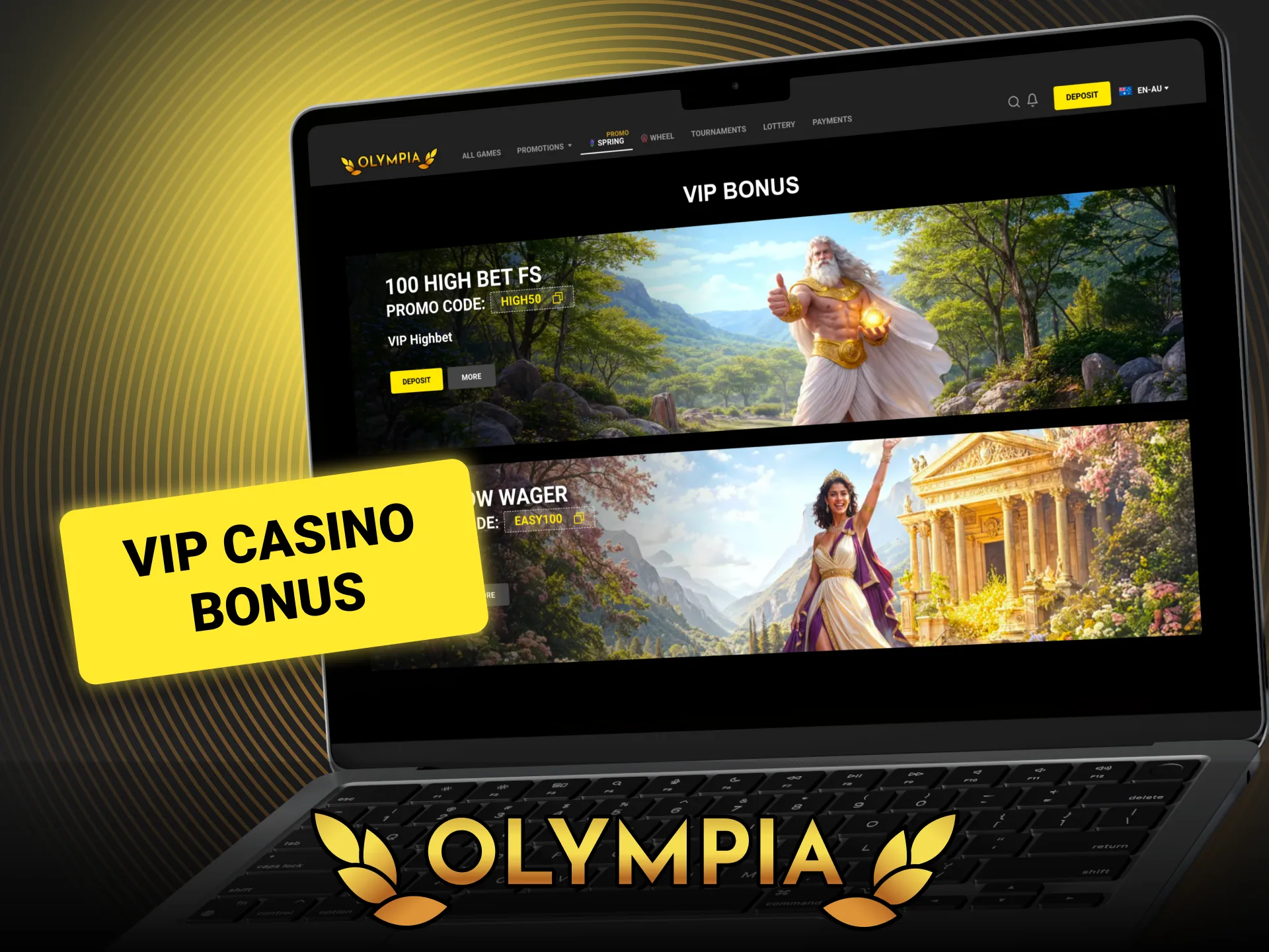 Unlock Olympia VIP today and gain access to premium gaming perks.