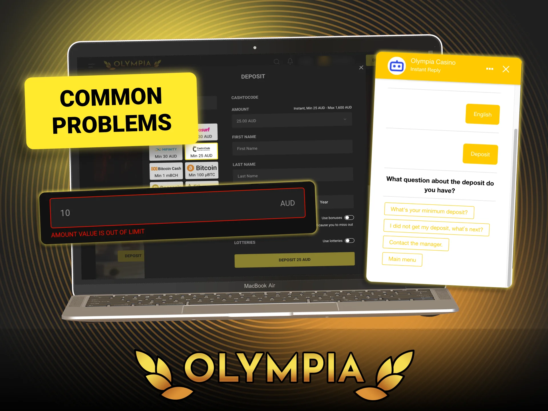 Resolve declined transactions by checking your payment limits in Olympia.