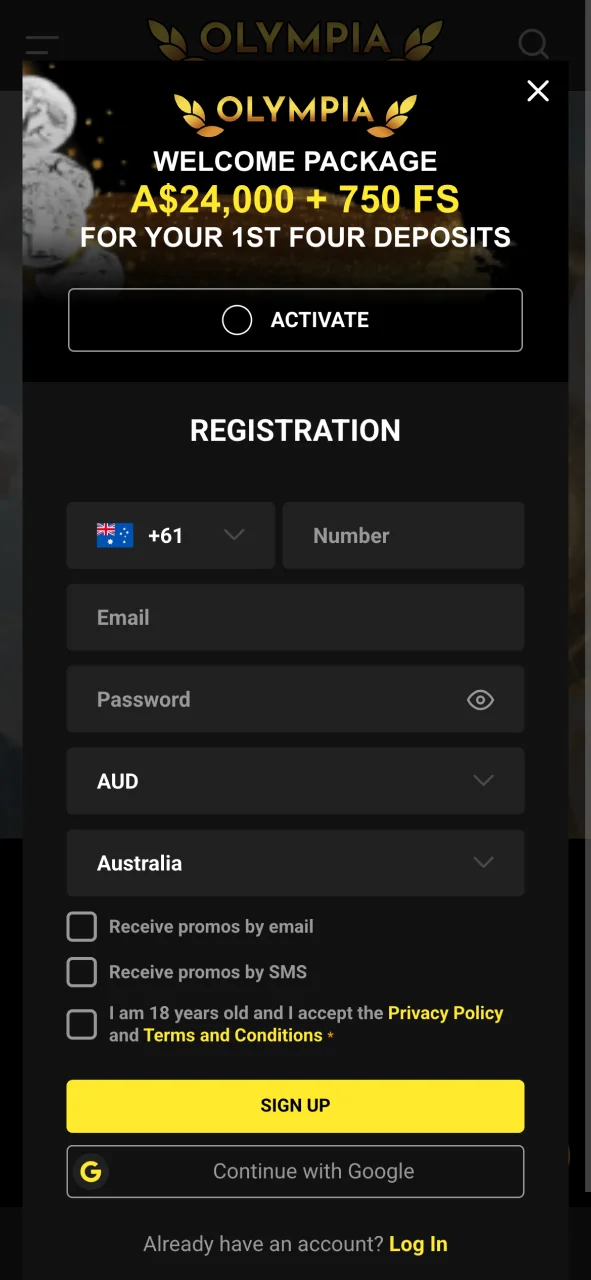 Join Olympia today to start your winning journey.