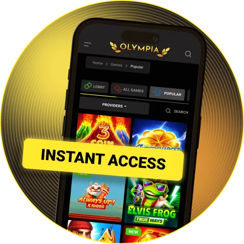 Enjoy seamless navigation between sections at Olympia mobile.