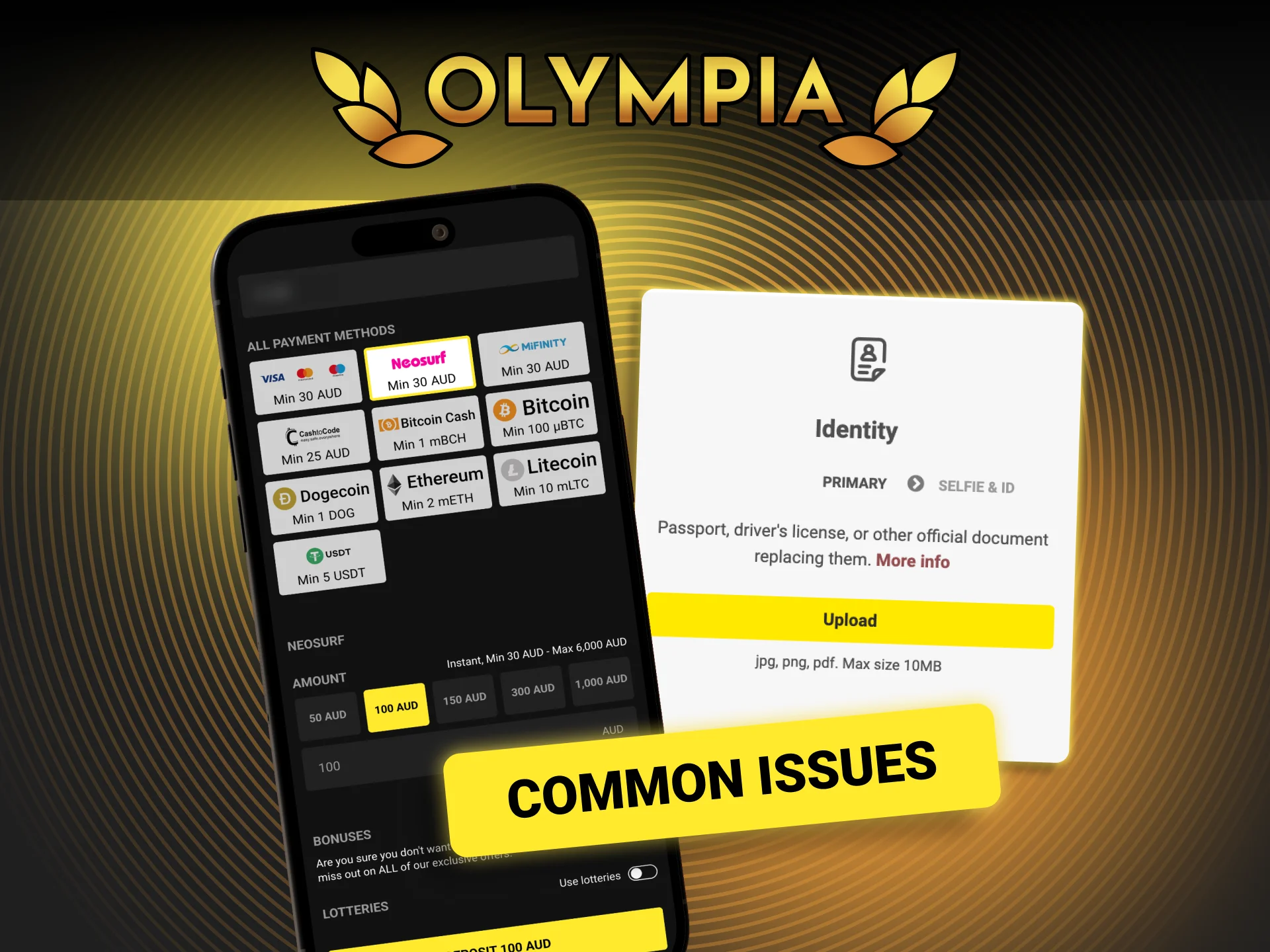 Find solutions for Olympia withdrawal delays for Australian players.