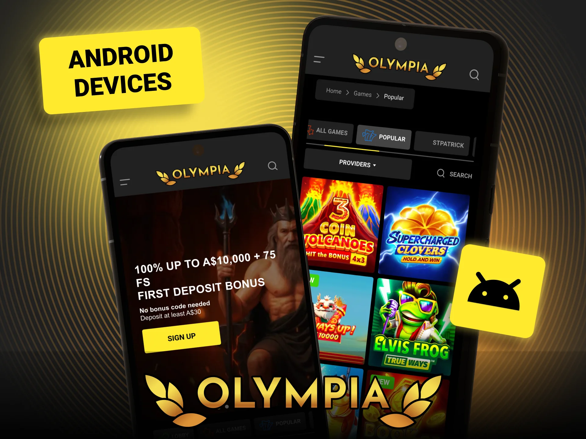View the list of compatible Android devices for Olympia PWA.