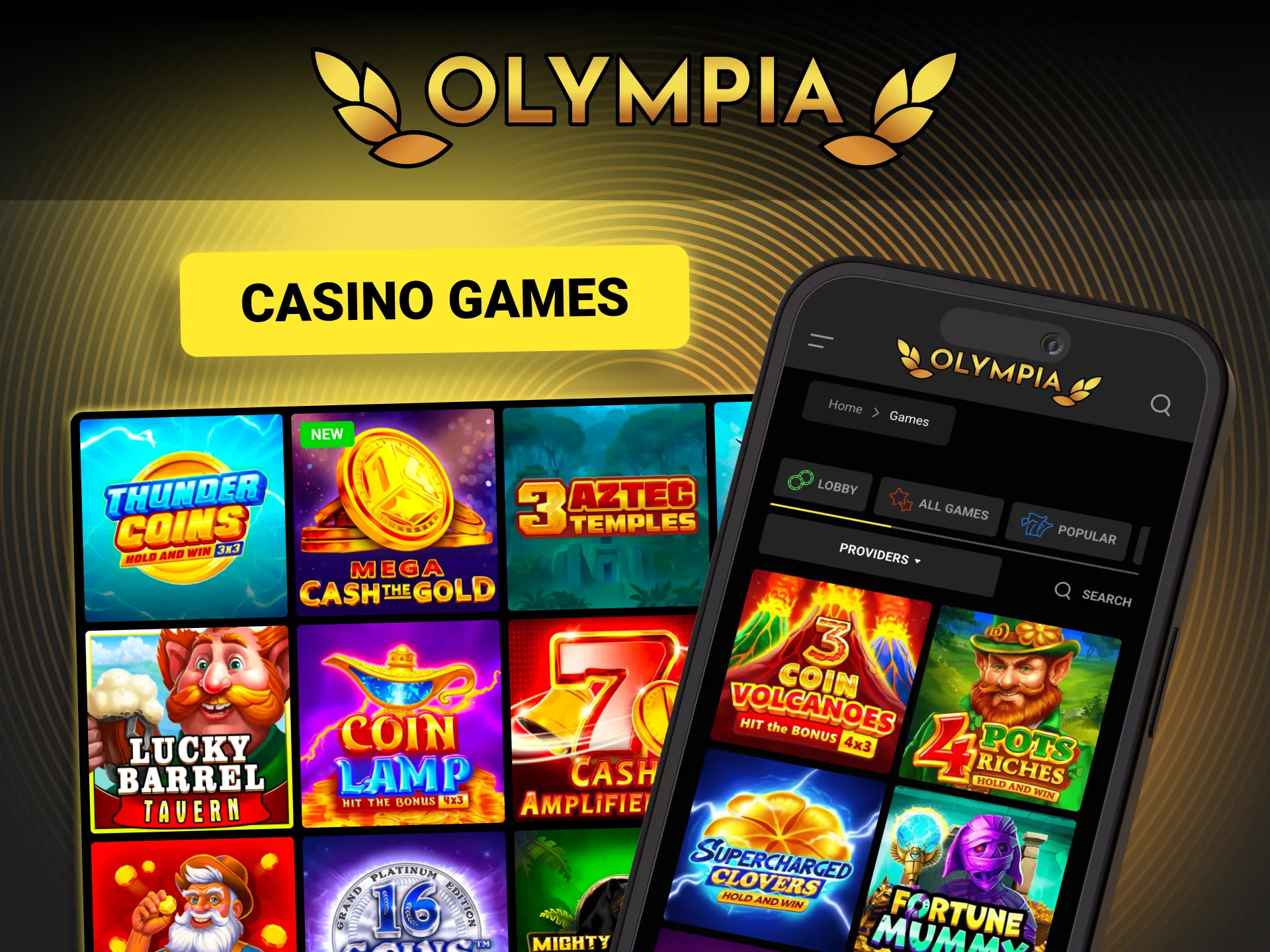 Browse the extensive Olympia casino library with high-RTP slots.