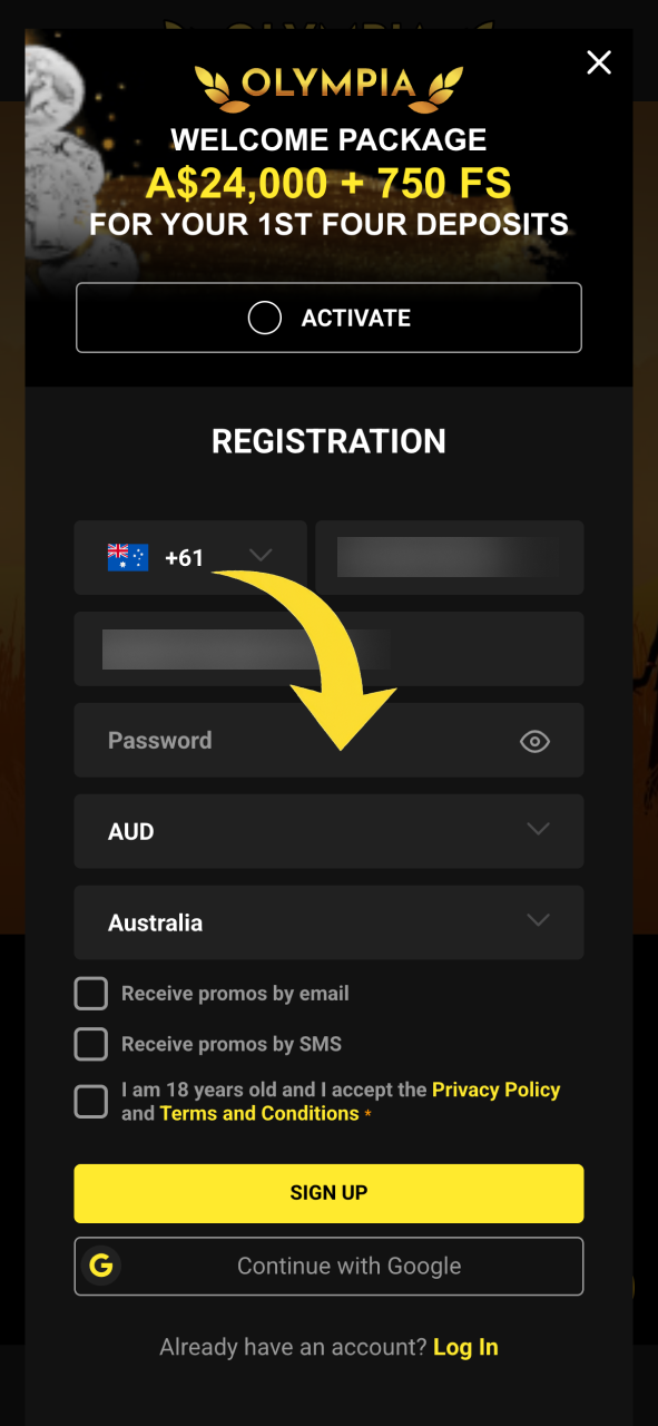 Set your Olympia username and password today for safe and easy access.