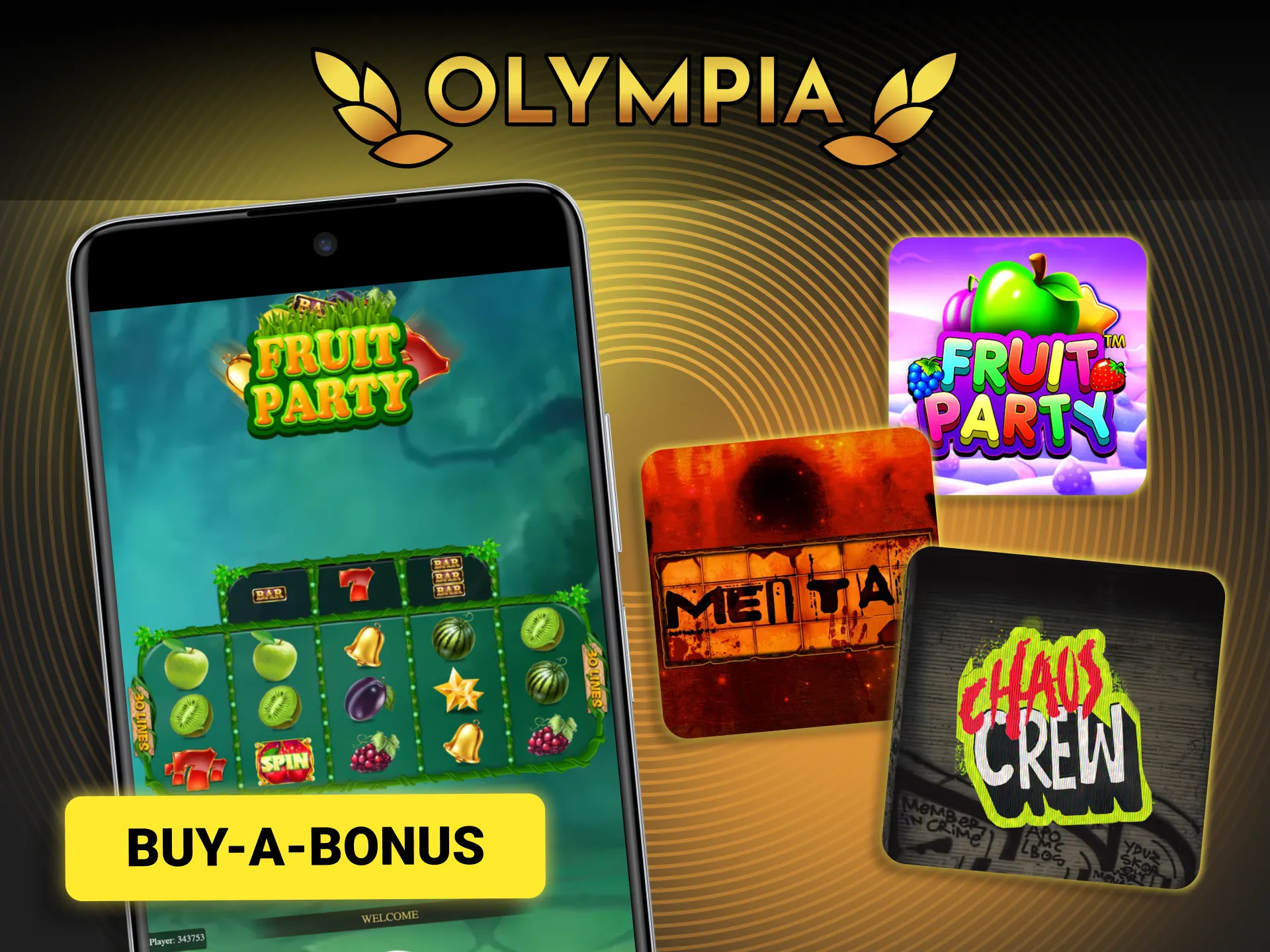 Unlock bonus rounds on Olympia now and jump straight into feature gameplay.