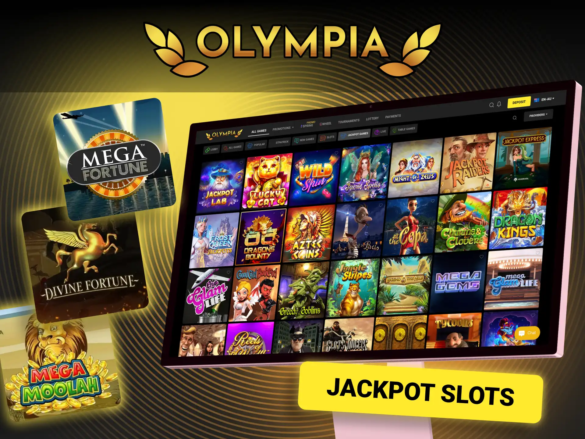 Enter Olympia now and explore progressive slots with massive rewards.