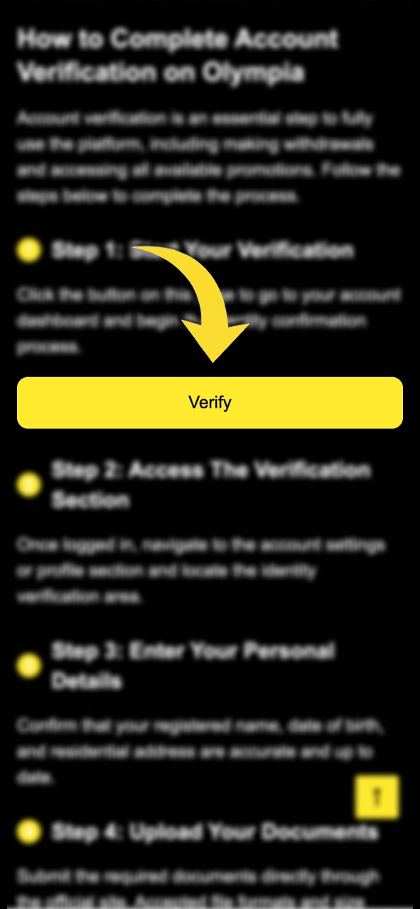 Begin Olympia verification today and access your account settings quickly.