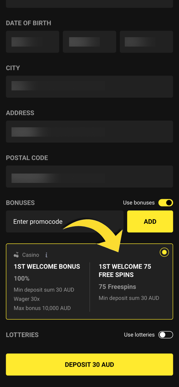 Opt in to Olympia bonus now and activate your rewards during deposit.